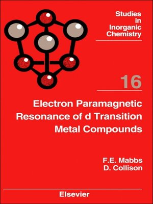 cover image of Electron Paramagnetic Resonance of d Transition Metal Compounds